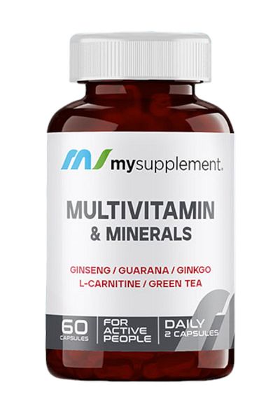 MYSUPPLEMENT 60 Capsules Multivitamin Minerals - Vitamin and Mineral Spout