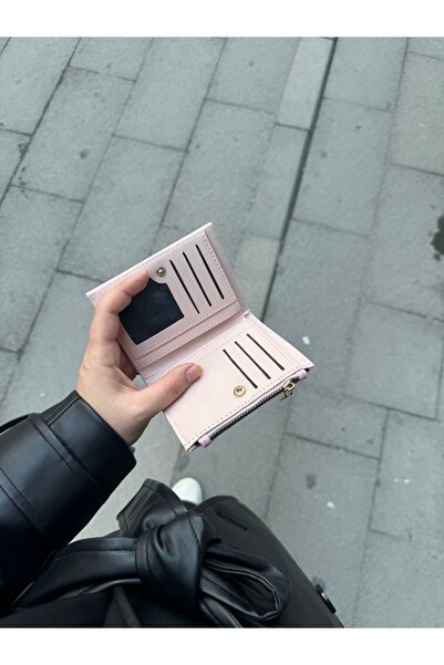 Moda Sekiz Kadın Pudra Cüzdan 13 Bölmeli Mıknatıs Kapamalı Kartlık Cüzdan