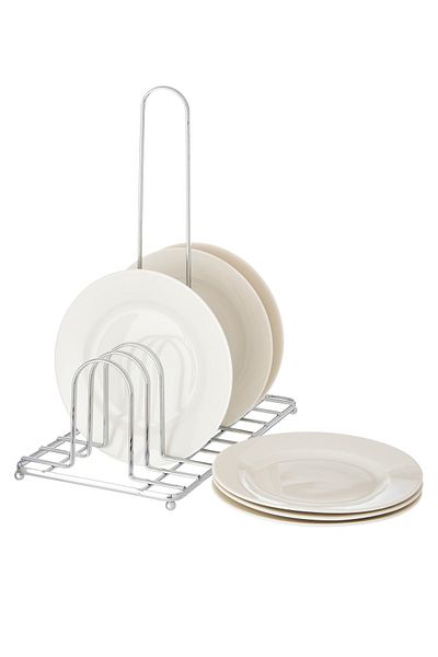 Dania 6 pieces A Set Of Glass Dessert Plates With A Metal Stand  Plate Size 15 cm