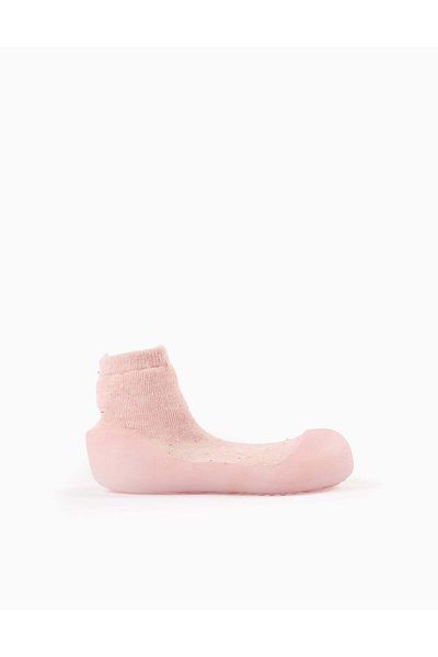 Ziddy STEPPIES SOCKS-SLIPPERS FOR BABY GIRLS, PINK
