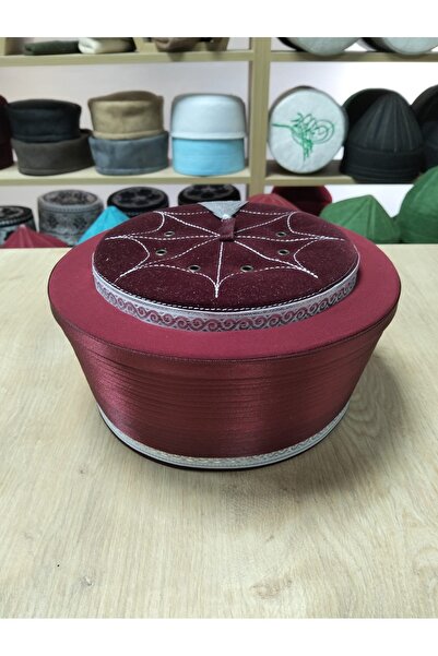 şahinbak Lüks Bordo Sarık,yumuşak Sarık,imam Sarığı,cübbe,takke S095