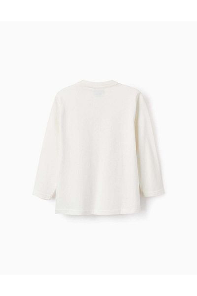Ziddy LONG SLEEVE T-SHIRT FOR BOYS 'POKEMON' WHITE