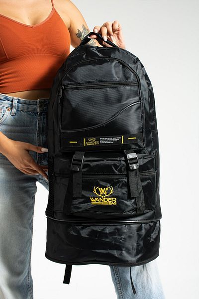 KunduraHane Geantă de trekking unisex de dimensiuni mari Geantă de transport pentru marfă Rucsac Mega Large Bellows