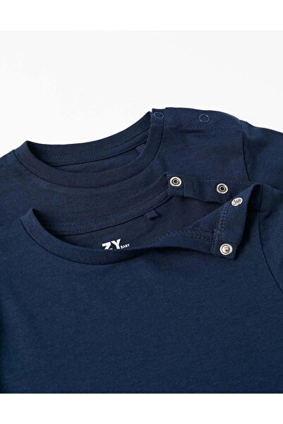 Ziddy PACK OF 2 LONG SLEEVE T-SHIRTS FOR BABY BOYS DARK BLUE