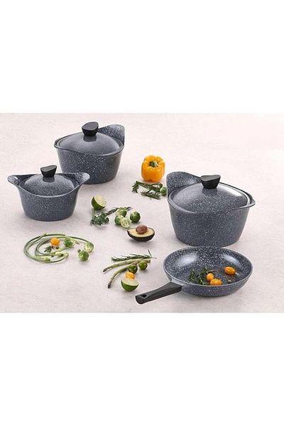 Dania Lahoya granite cookware set, 18 pieces, gray