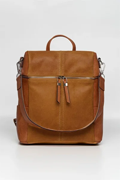 Jacquline Barbara Genuine Suede Leather - Reversible Zipped Shoulder and Backpack, Lined and Handle