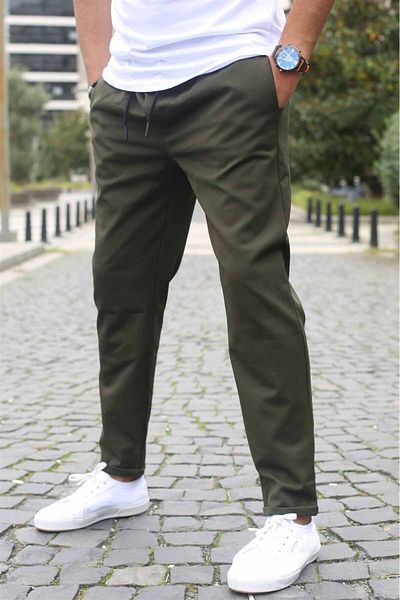 Madmext Χακί Basic Jogger Trousers 5486