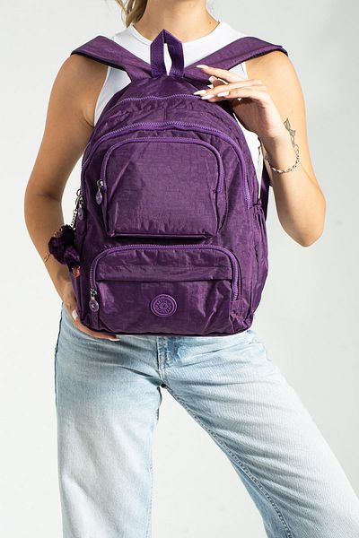 KunduraHane Rucsac/laptop și ghiozdan de școală cu mai multe compartimente, din țesătură Crinkle, rezistent la apă