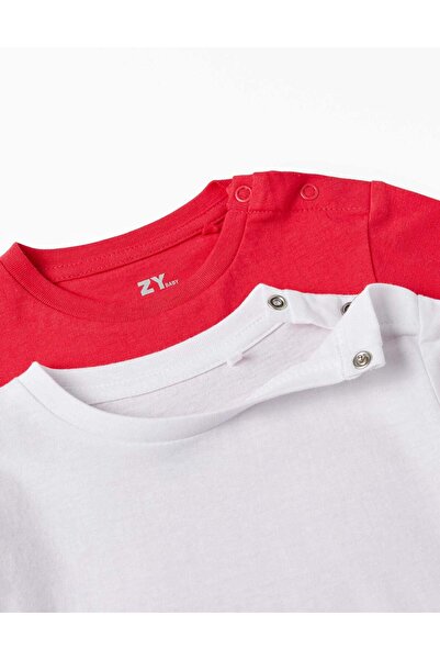 Ziddy PACK OF 2 LONG SLEEVE T-SHIRTS FOR BABY BOYS RED/WHITE