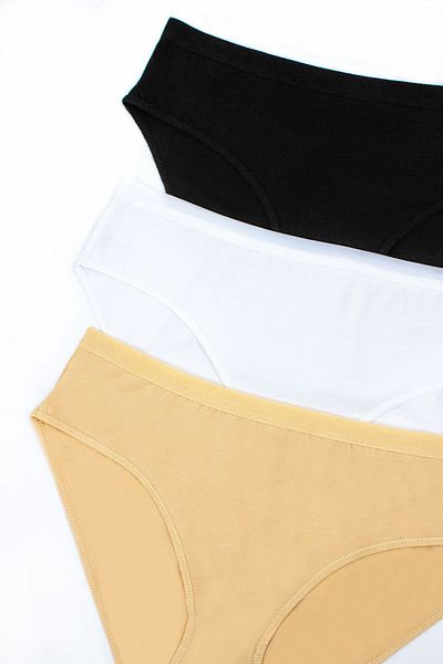 Öts lycra Women's Panties - Set of 3, Thin ELastic Waist and Thin Stitching