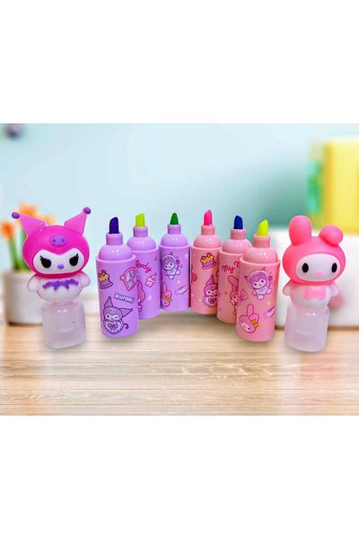izmir yazici servis Kuromi̇ My Melody Removable and Insertable Highlighter Set 4 Pieces Gift Set