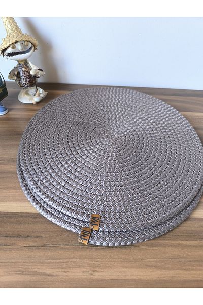 Naspar 2 Dark Mink Plates / American Serving / Coffee Presentation 32 cm