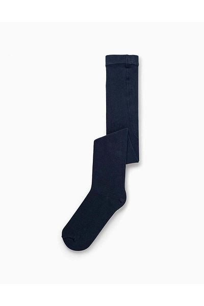 Ziddy KNITTED TIGHTS WITH ANTI-PILLING FOR GIRLS DARK BLUE