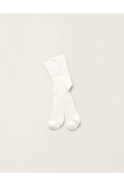 Ziddy HIGH-WAISTED TIGHTS FOR NEWBORN BABIES WHITE