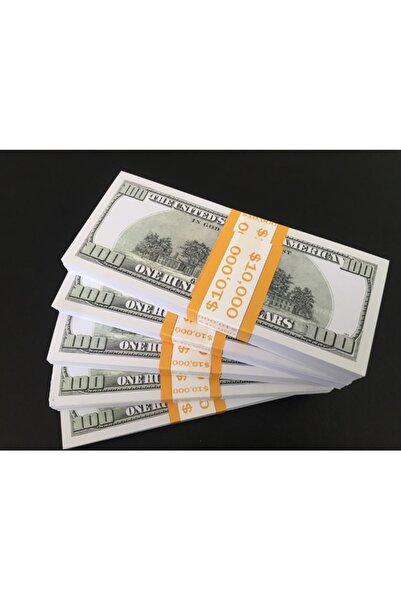 Köy Tohumları 500 Adet 5 Deste 100 Dolar Geçersiz Oyun Parası Düğün Nişan Sün...