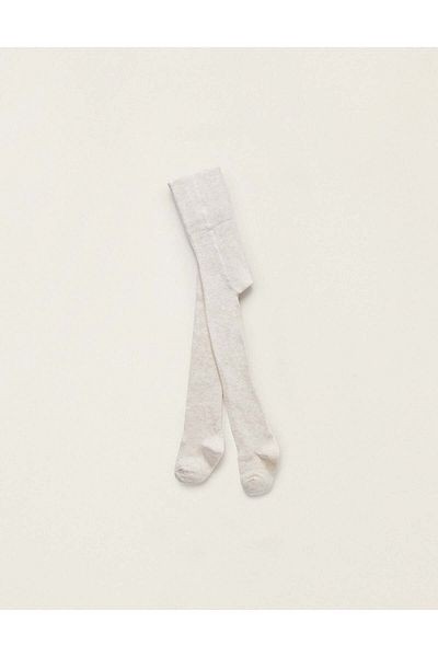 Ziddy HIGH-WAISTED TIGHTS FOR NEWBORN BABIES BEIGE