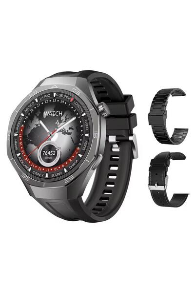 howear Gt5 Ultimate Pro SK40 Amoled Ekran 3 Kordonlu 46mm Nano Ekran Teknolojisi