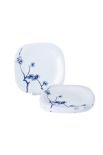 Dania A set of plates for serving square arcopal desserts and fruits, 6 pieces, size 19 cm