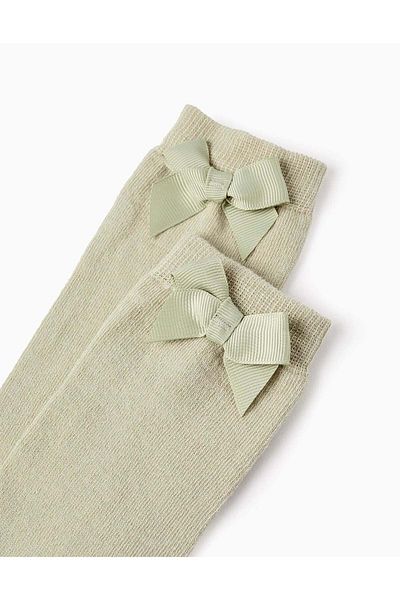 Ziddy HIGH SOCK GROSGR BOW GREEN