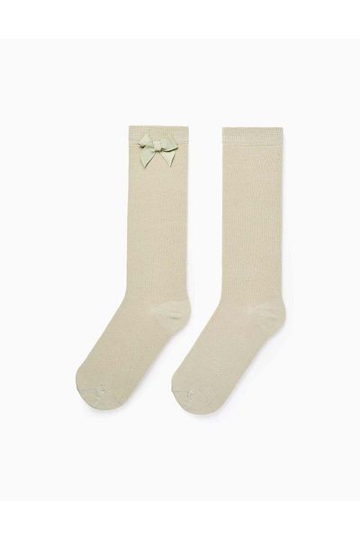 Ziddy HIGH SOCK GROSGR BOW GREEN