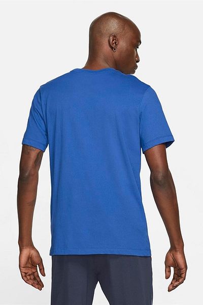 Nike Μπλουζάκι Dri Fit Running Μπλε ανδρικό μπλουζάκι με στάμπα μπλε