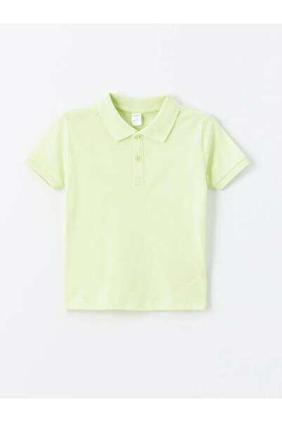 LC Waikiki LCW Kids Yeşil Polo Yaka Kısa Kollu Basic Erkek Bebek Tişört