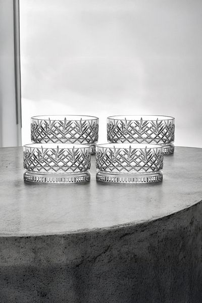 Vadi Bianca Set of 4 Crystal Glass Bowl Snack Bowls 460 ml