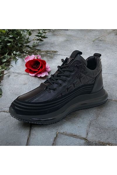 Voyager Ανδρικές Μπότες - Λαστιχένιο δέσιμο, Croco Leather, Air Foam Sole, E053