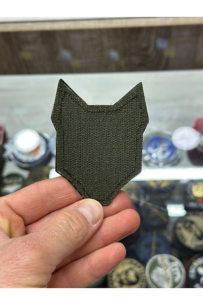 KOMANDO PAZARI Patch din țesătură velcro - Motiv lup