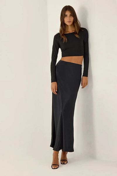 Hiccup Satin Maxi Skirt