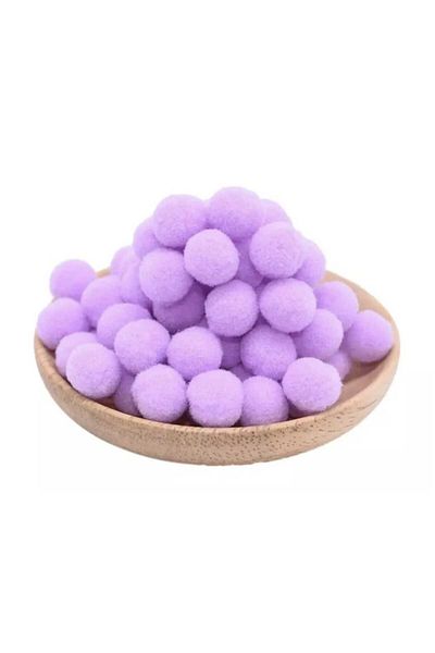 punicha Lila Pompom Soft Plush 50 Pieces 2cm