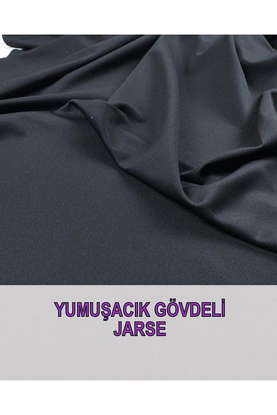 Kumaş Parça Τζέρσεϊ σε μαύρο χρώμα (Πλάτος 150 cm x Μήκος 265 cm)