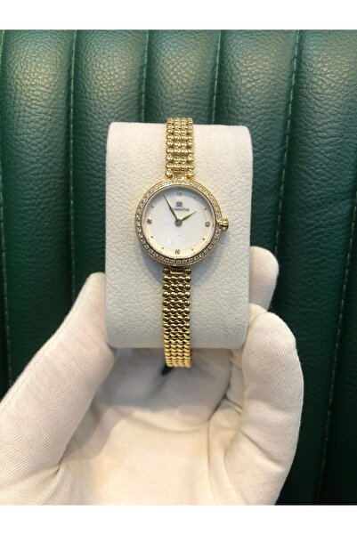 Momentus Çelik Altın Kaplama Taşlı Kelebek Klipsli Su Geçirmez Küçük Kasa Kad...