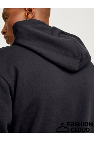 Jack & Jones Ανδρικό φούτερ μαύρο 12256521 Jjecaleb Varsity