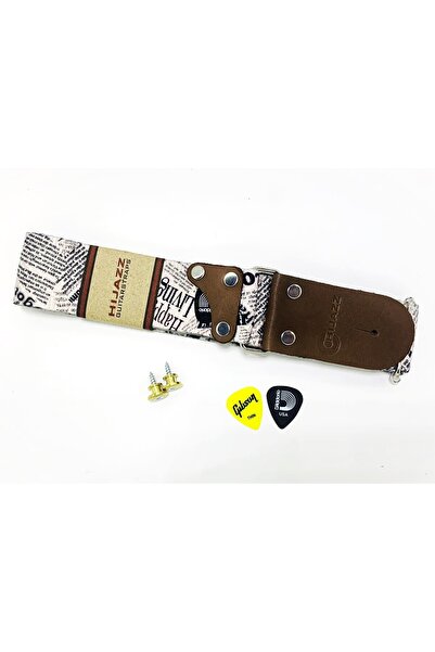 hijazz Hakiki Deri Uçlu Gitar Askısı Askı Pimi Ve Pena