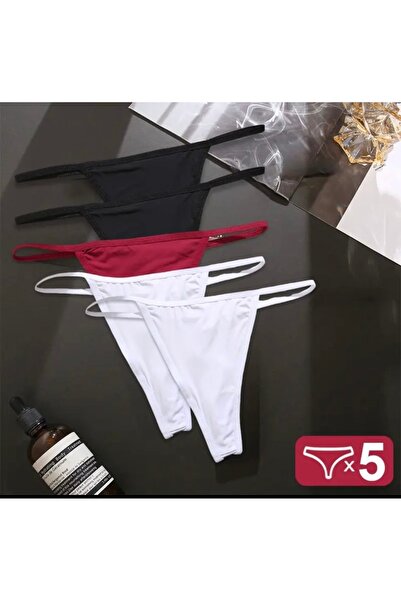 Oprah 5 Li Paket Esnek String Külot