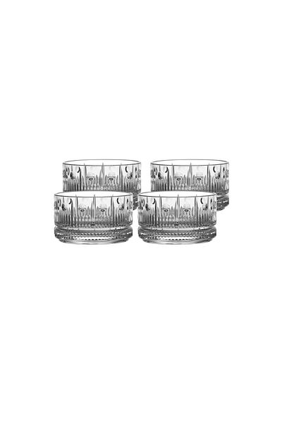 Vadi Bianca Set of 4 Crystal Glass Bowl Snack Bowls 220 ml