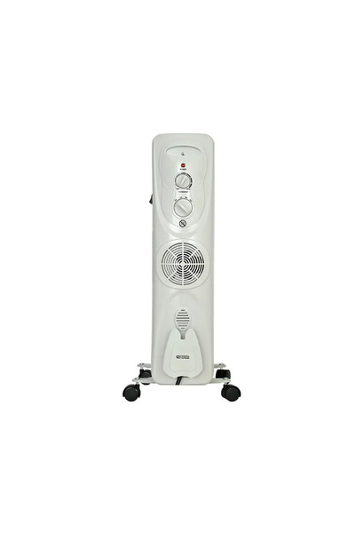 General Supreme Oil Electric Heater, 11 Fins, 2800 Watt Distribution Fan, White
