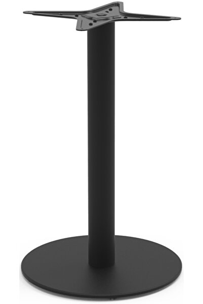 DİZAYNAKS Ortadan Tablalı Masa Ayağı Yuvarlak Mat Siyah 76-480 Mm