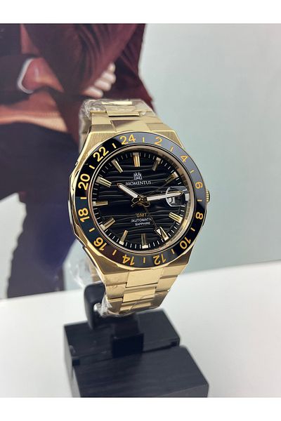 Momentus Gold Automatic Gmt Men's Wristwatch 10 Atm Waterproof