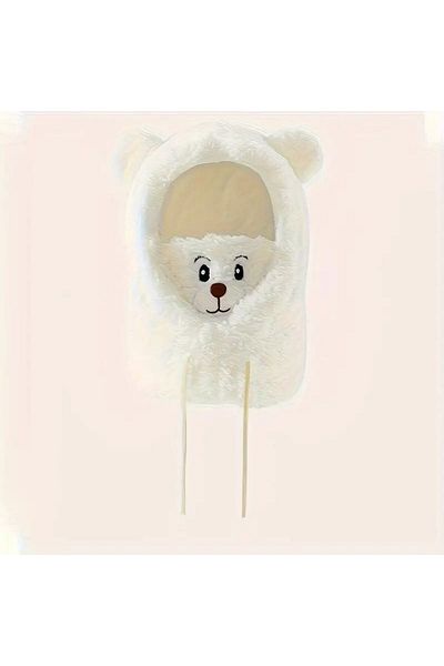 ATK ATAKAN ŞAPKA AKSESUAR Girl's Plush Bear Detailed Beret