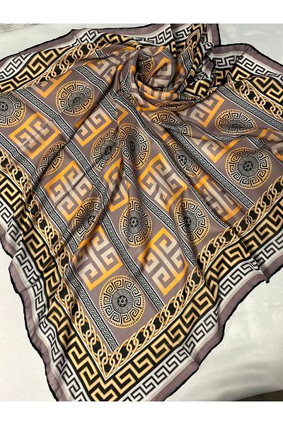 ALTUNTAŞ Women's Cotton Ethnic Patterned Soft Scarf