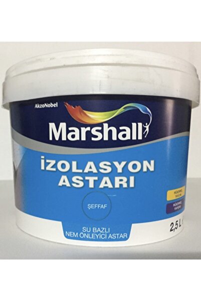 Marshall 1:7 Konsantre Binder Izolasyon Astarı 2.5 Litre Şeffaf