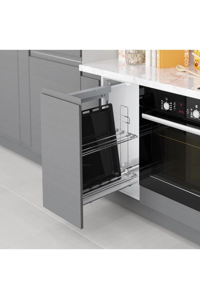 DİZAYNAKS Tezgah Altı Yandan Gizli Blum Tandem Raylı Tepsilik Antrasit S2894-S2895