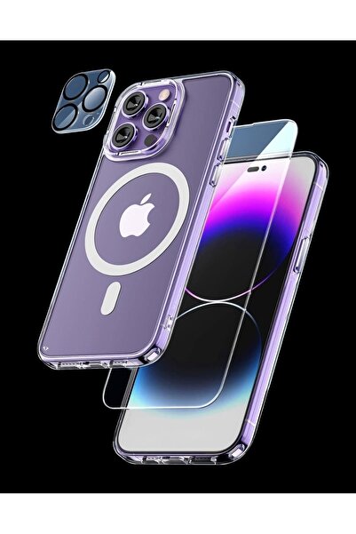 Evax (3'ü 1 ARADA) iPhone 14 Pro Uyumlu 1 MagSafe Kılıf + 1 Ekran Koruyucu + ...