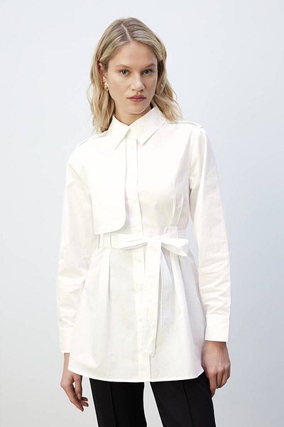 BE BLUE Ecru Trench Shirt