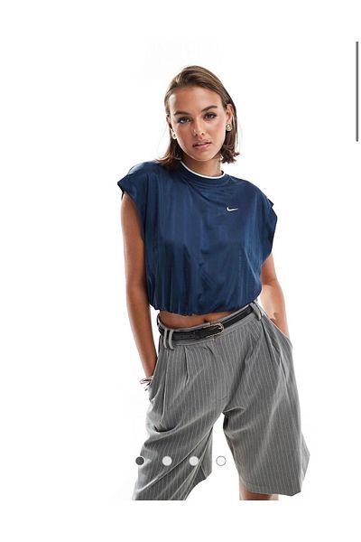 Nike Sportswear Collection Dri-Fit Short Sleeve Jacquard Blue Women's Jersey