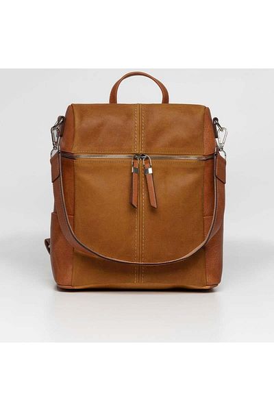 Jacquline Taba Nubuck Leather Lilly-S Women's Backpack and Shoulder Bag