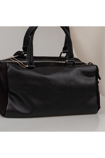 Jacquline Black Dandelion Nubuck Leather Women's Casual Handbag
