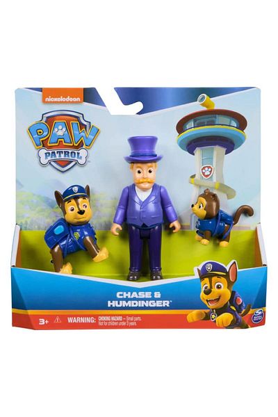PAW PATROL Chase Mayor Humdinger and Cat Chase Figure Set